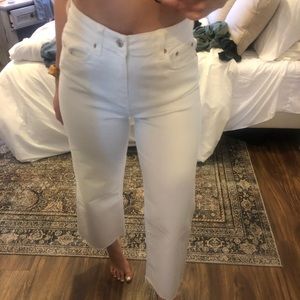 Zara white boot cut jeans